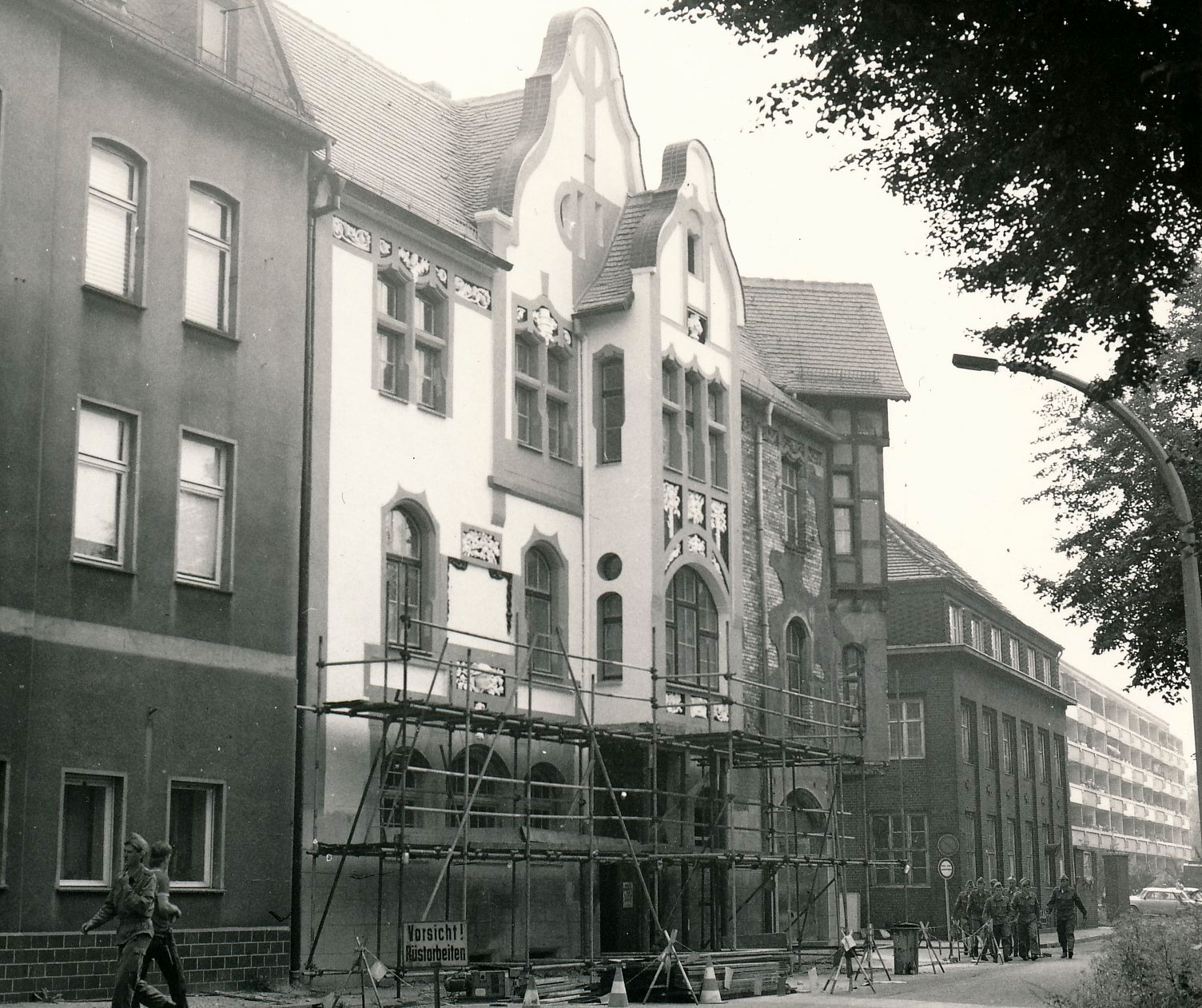 Sanierung der Fassade, um 1989 (Kreismuseum Bitterfeld)